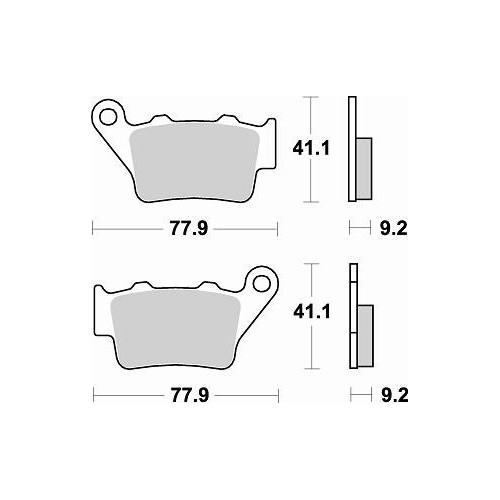 BRAKING 1 coppia pastiglie freno posteriore CM46 per HUSQVARNA - KTM