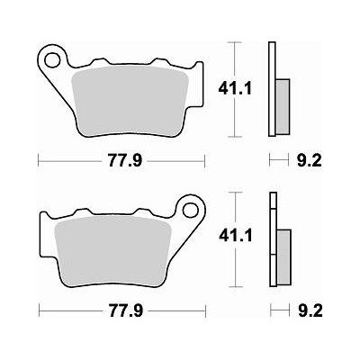 BRAKING 1 coppia pastiglie freno posteriore CM46 per HUSQVARNA - KTM