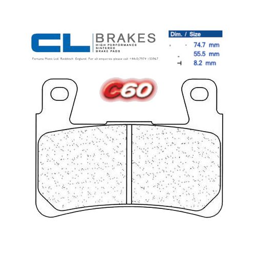 CL BRAKES 2711C60 Pastiglie Freno Anteriore Schermo Ceramico