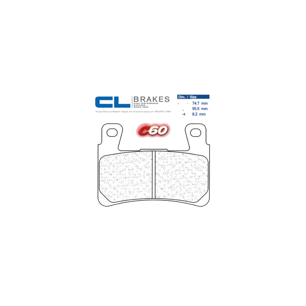 CL BRAKES 2711C60 Pastiglie Freno Anteriore Schermo Ceramico