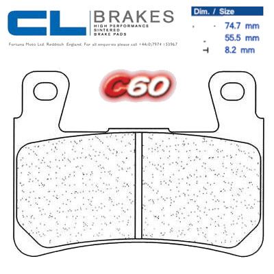 CL BRAKES 2711C60 Pastiglie Freno Anteriore Schermo Ceramico