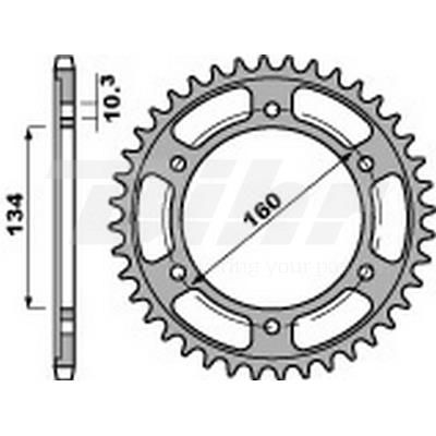 PBR 4405 Corona in acciaio passo 525 denti 42