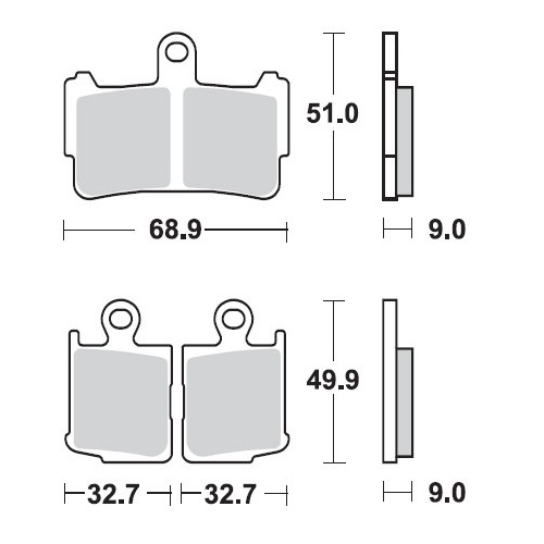 BRAKING 950CM55 2 coppie pastiglie freno anteriore CM55 per HONDA VFR 1200 F / DCT 2010 / 2016