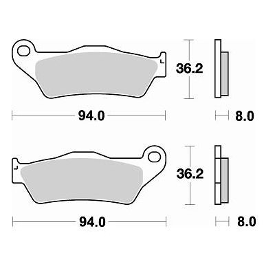 BRAKING Kit 2 coppie pastiglie freno anteriore 746CM46