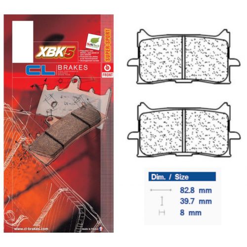 CL BRAKES 1245XBK5 Pastiglie Freno Anteriore Schermo Ceramico