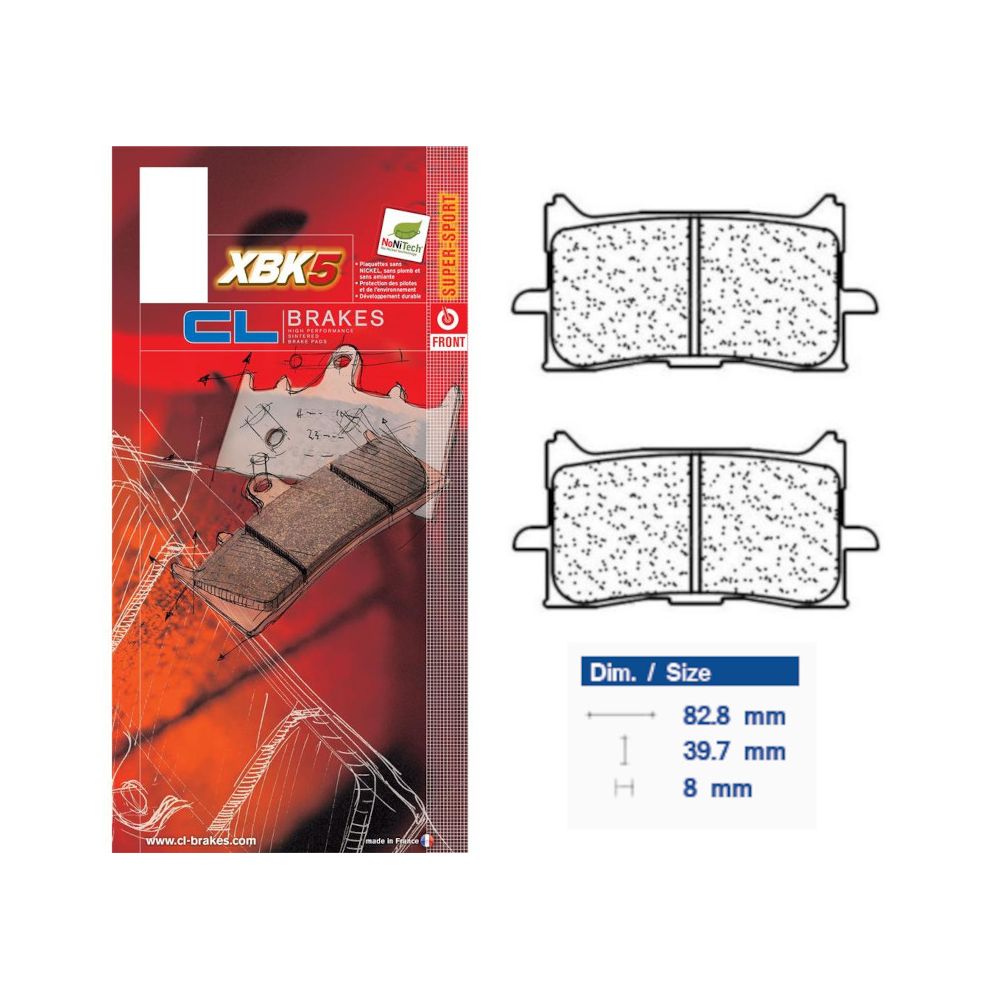 CL BRAKES 1245XBK5 Pastiglie Freno Anteriore Schermo Ceramico