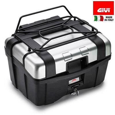 Portapacchino metallico nero per valigia posteriore GIVI Trekker 33 - Trekker 46