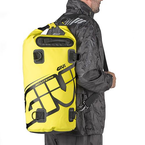 GIVI EA114FL Borsa rullo impermeabile da sella o portapacchi 30 litri giallo fluo