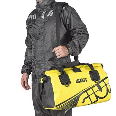 GIVI EA115FL Borsone impermeabile da sella 40 litri grafica giallo fluo