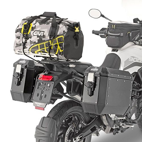 GIVI EA115CM Borsone impermeabile da sella 40 litri grafica camouflage grigio e giallo