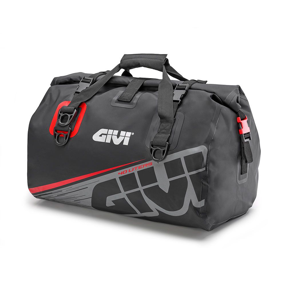 GIVI EA115GR Borsone impermeabile da sella 40 litri grafica grigio e rosso