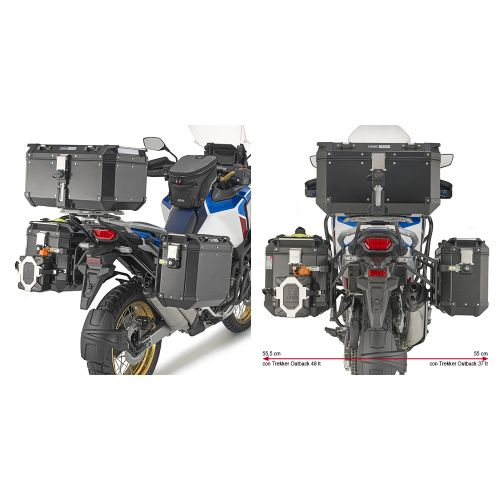 Portavaligie laterale per valigie GIVI MONOKEY Trekker Outback per HONDA AFRICA TWIN 1100 / ADVENTURE SPORTS 2020 / 2024