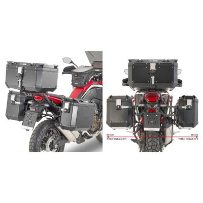 Portavaligie laterale per valigie GIVI MONOKEY Trekker Outback per HONDA AFRICA TWIN 1100 2020 / 2023