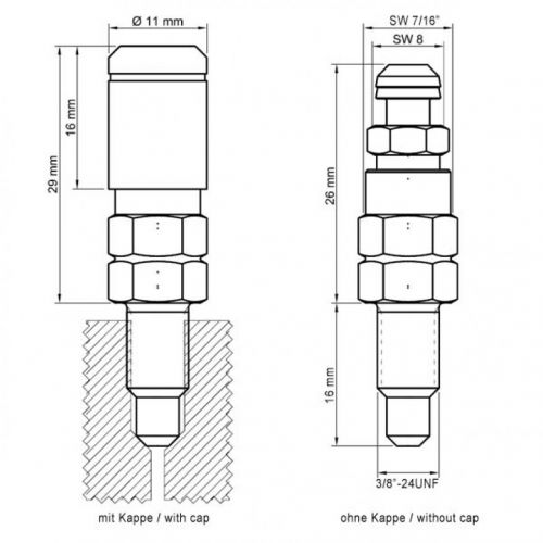 STAHLBUS SB-110511 VALVOLA SPURGO RAPIDO FRENO - FRIZIONE  3/8" - 24UNF x 16