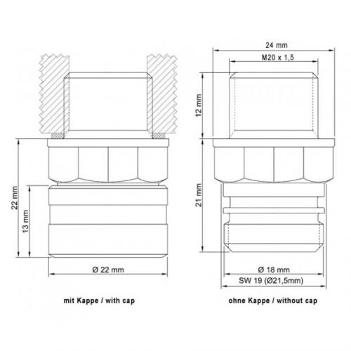 STAHLBUS SB-210511 Kit Valvola spurgo rapido Olio Motore M20 x 1,5 x 12