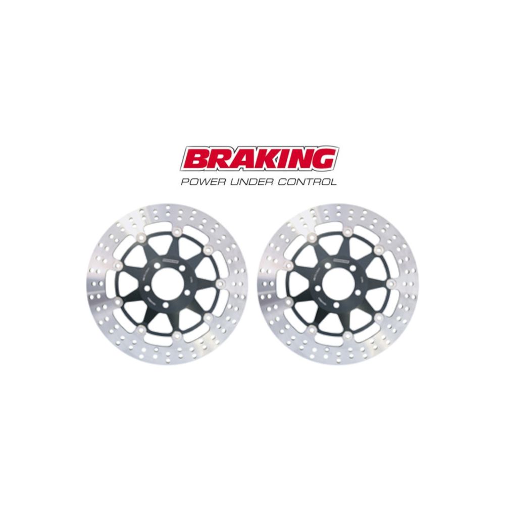 BRAKING 2 Dischi Freno Anteriore Flottante STX per DUCATI HYPERMOTARD 796 / 1100 / 1100 EVO / S / SP