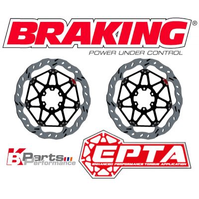 BRAKING 2 Dischi Freno Anteriore Flottante EPTA per SUZUKI GSX-R 600 / 750 2008 / 2017 - GSX-R 1000 / ABS 2009 / 2016