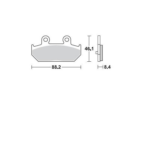 BRAKING coppia pastiglie freno posteriore P30 per SUZUKI BURGMAN 400 2006 / 2020 - BURGMAN 650 2002 / 2020