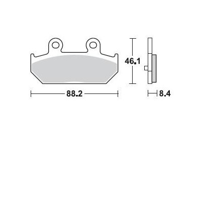 BRAKING coppia pastiglie freno posteriore P30 per SUZUKI BURGMAN 400 2006 / 2020 - BURGMAN 650 2002 / 2020