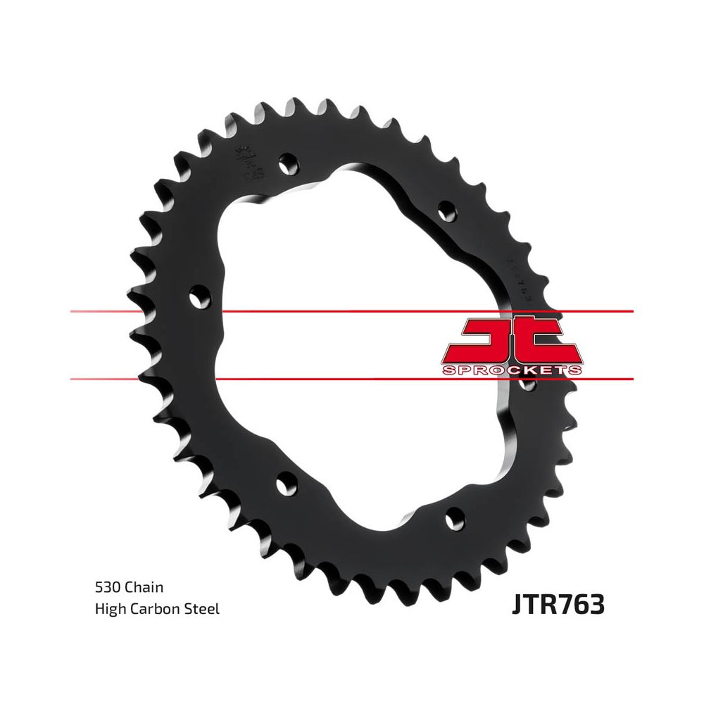 JT JTR763.40ZBK Corona in acciaio zincato nero passo 530 denti 40