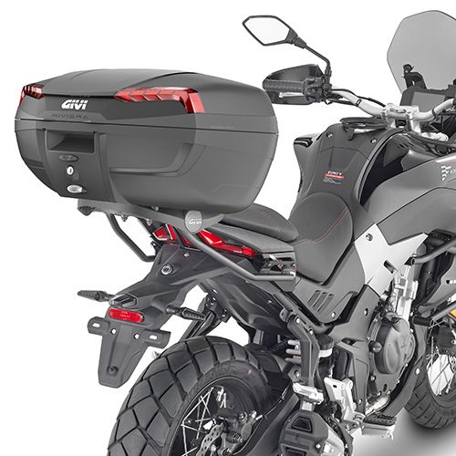 GIVI Bauletto MONOLOCK E46 RIVIERA 46 litri nero con catadiottri rossi  comprensivo di piastra e kit