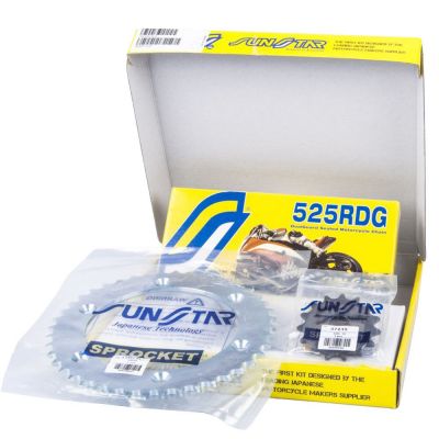 SUNSTAR Kit Trasmissione Catena RDG + Pignone + Corona in acciaio per SUZUKI GSX-R 750 2006 / 2010