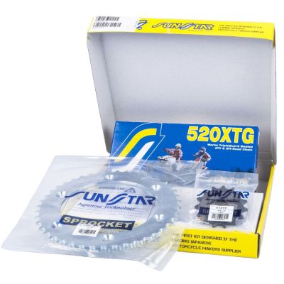 SUNSTAR Kit Trasmissione Catena XTG + Pignone + Corona in acciaio per YAMAHA XT 660 X 2004 / 2012