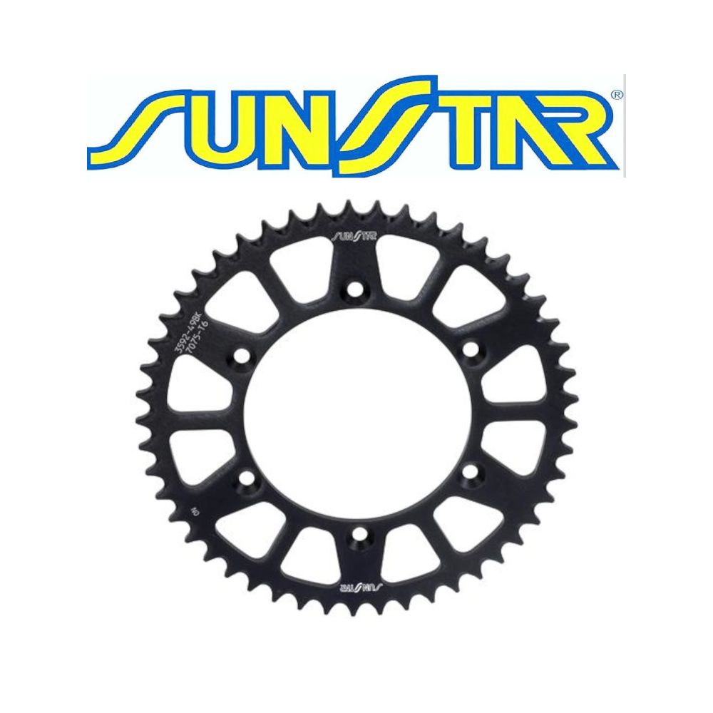 SUNSTAR Corona in Ergal Nero passo 520 per SUZUKI DRZ 400 SM 2004 / 2010