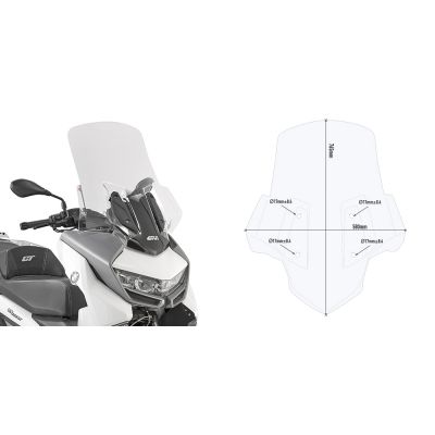 GIVI Cupolino trasparente per BMW C 400 GT 2019 / 2023