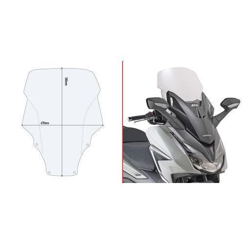 GIVI Parabrezza trasparente per HONDA FORZA 125 / 350