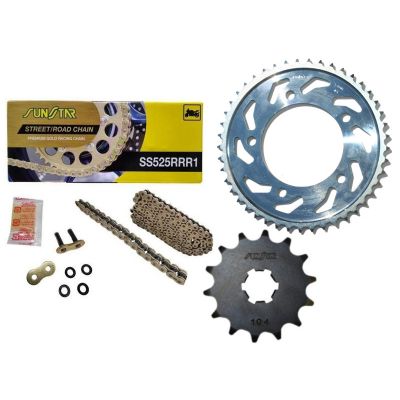 SUNSTAR Kit Trasmissione K525RRR017 Catena + Pignone + Corona in acciaio per TRIUMPH STREET TRIPLE 675 / R