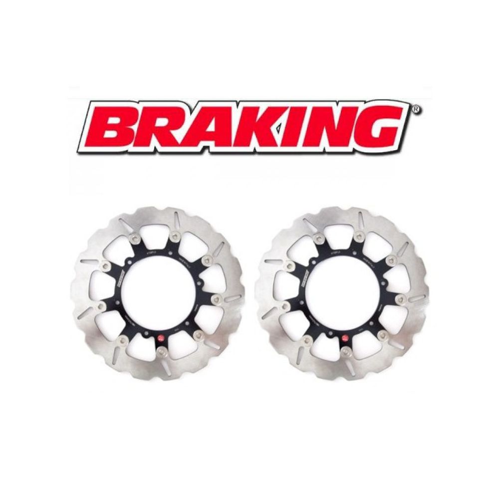 BRAKING KT03FLD KT08FLD kit 2 Dischi Freno Anteriore Wave Flottante W-FLO