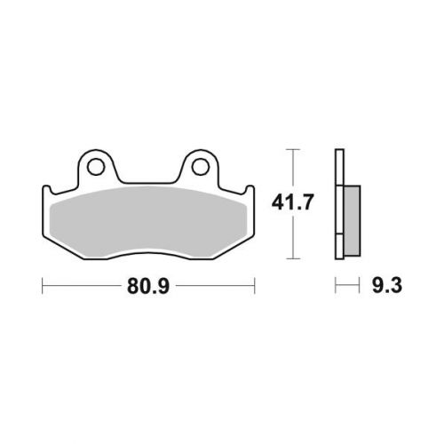 BRAKING coppia pastiglie freno posteriore SM1 per SUZUKI BURGMAN 250 1998 / 2003 - BURGMAN 400 1999 / 2000