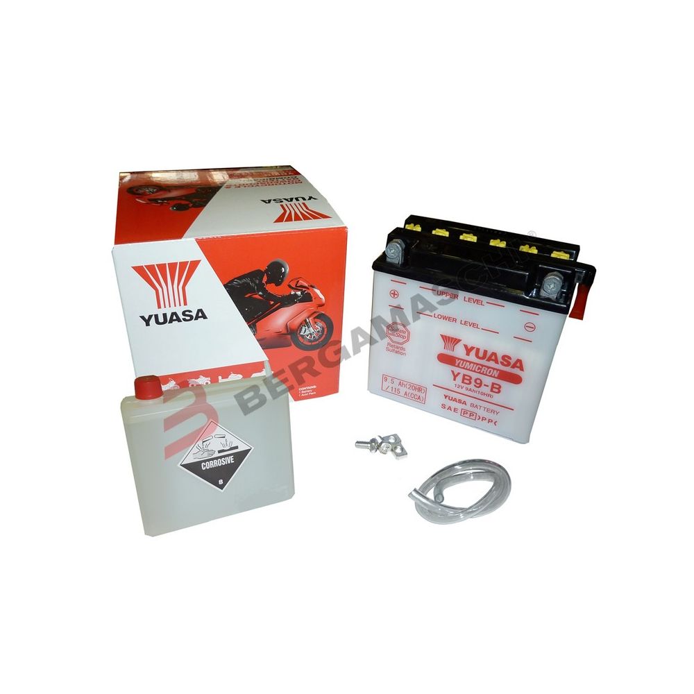 YUASA BATTERIA YB9-B - 12 Volt 9,5 Ampere - con acido