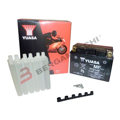 YUASA BATTERIA TTZ14S 12 Volt 11,8 Ampere con acido senza manutenzione