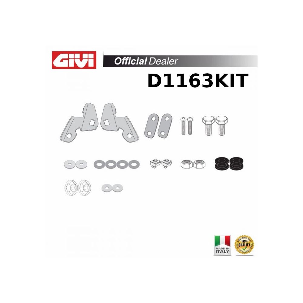 GIVI Kit di attacchi specifico per Cupolino Parabrezza 1163DT - 1129DT - 1129D