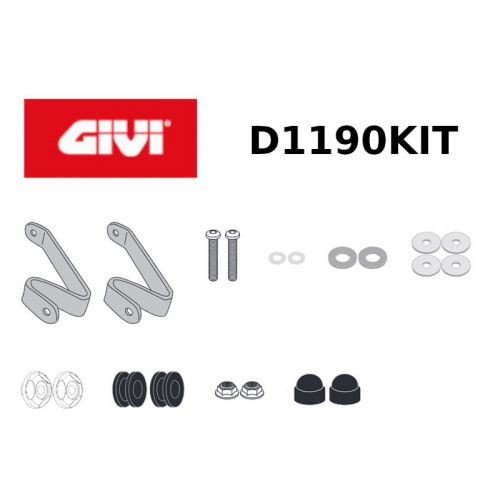 GIVI Kit di attacchi specifico per Cupolino Parabrezza 1190DT per HONDA PCX 125 2021 2022 2023