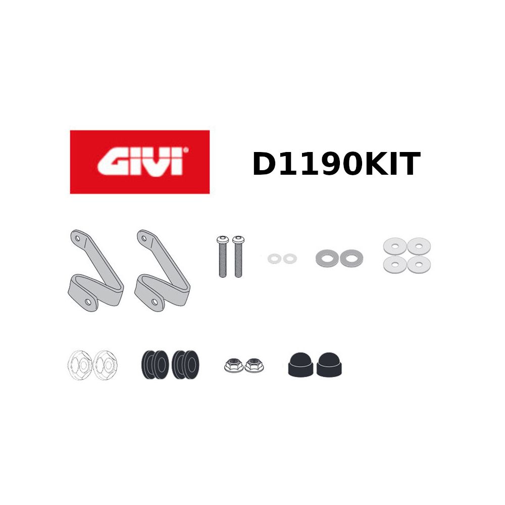 GIVI Kit di attacchi specifico per Cupolino Parabrezza 1190DT per HONDA PCX 125 2021 2022 2023