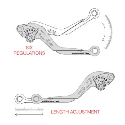 BARRACUDA KIT LEVE FRENO-FRIZIONE per YAMAHA MT-09 2021 / 2024 - YZF R6 2017 / 2019 - YZF R1 / R1M 2015 / 2016