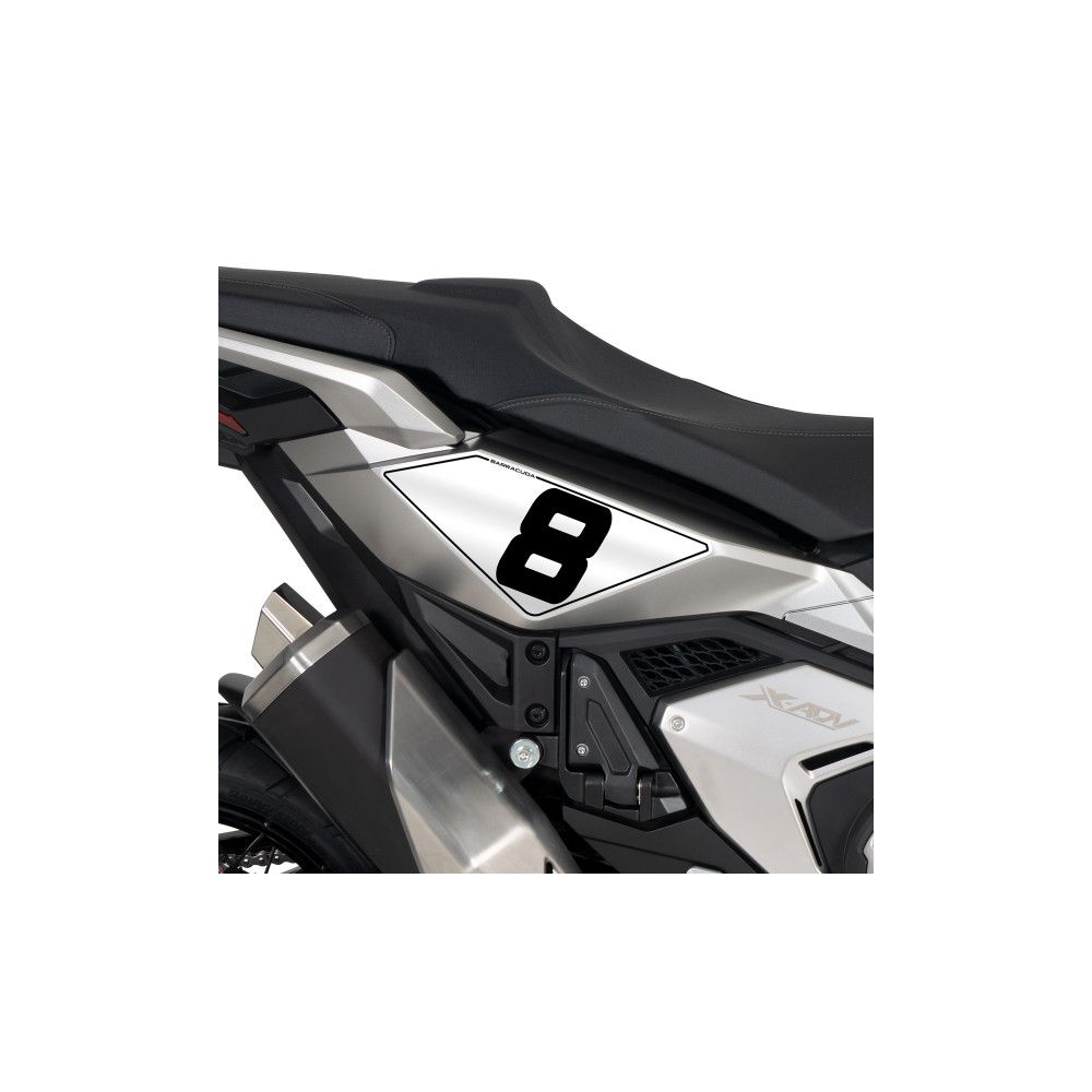 BARRACUDA Kit Tabella Portanumero adesivo destro / sinistro per HONDA X-ADV 750 2021 / 2023