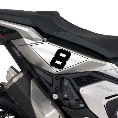 BARRACUDA Kit Tabella Portanumero adesivo destro / sinistro per HONDA X-ADV 750 2021 / 2023