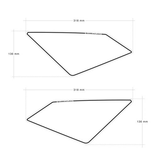 BARRACUDA Kit Tabella Portanumero adesivo destro / sinistro per HONDA X-ADV 750 2021 / 2023