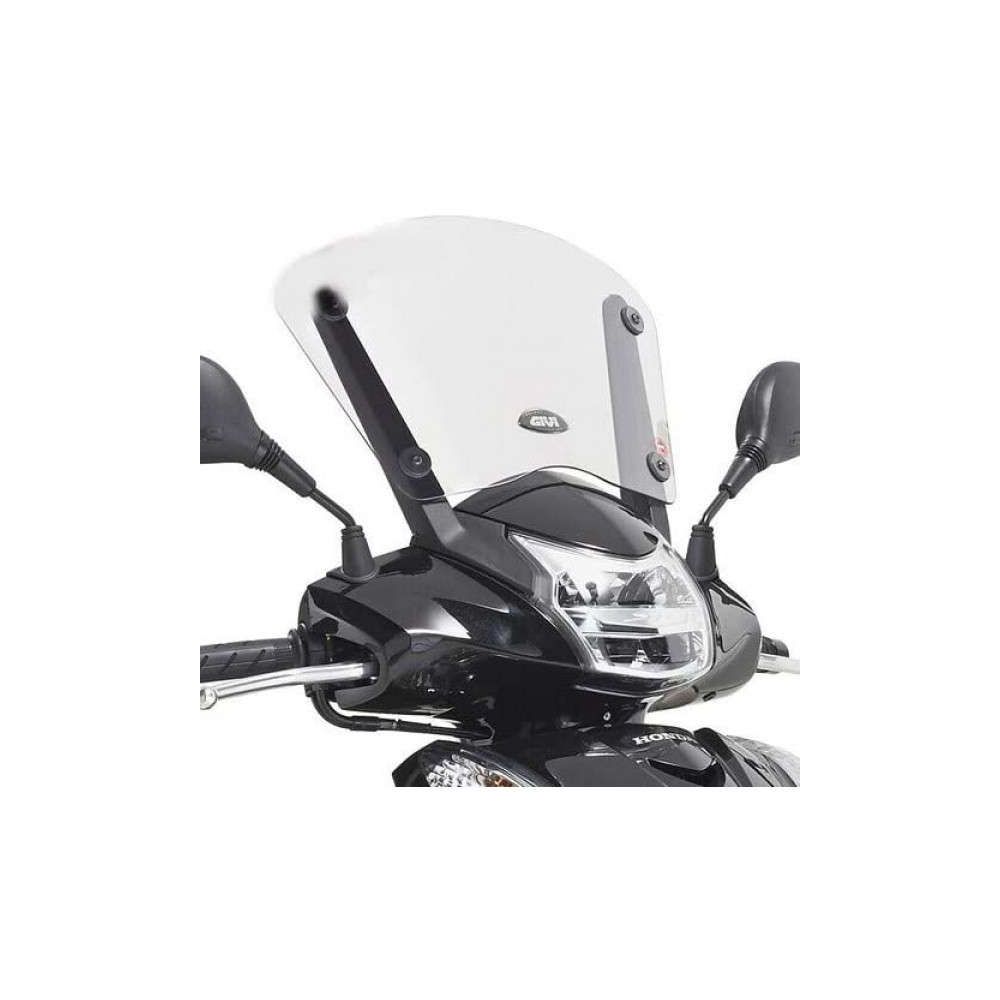 GIVI parabrezza trasparente basso da montare su attacchi originali per HONDA SH 300 i 2015 / 2020