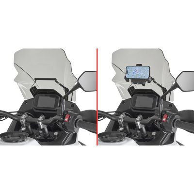 GIVI Traversino dietro cupolino per installare porta GPS - smartphone per HONDA XL750 TRANSALP 2023