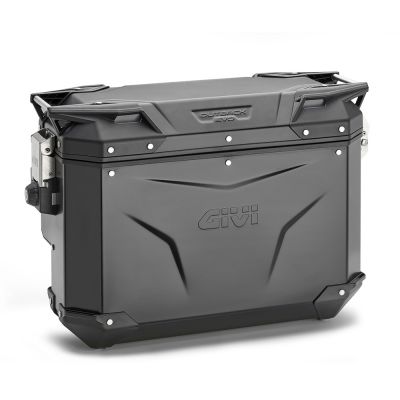 GIVI Trekker Outback Evo 33 BLACK LINE Valigia laterale destra scantonata in alluminio nero 33 Litri