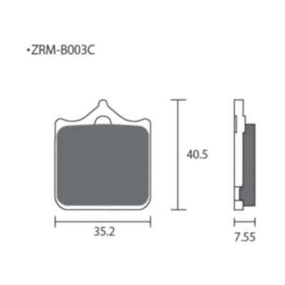 ZCOO B003 EX - 2 COPPIE PASTIGLIE FRENO ANTERIORE