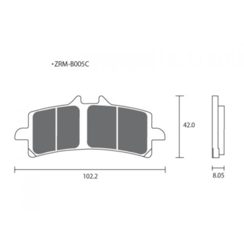 ZCOO B005 EX - COPPIA PASTIGLIE FRENO ANTERIORE