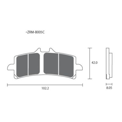 ZCOO B005 EX - COPPIA PASTIGLIE FRENO ANTERIORE