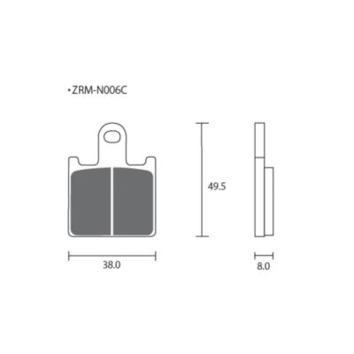 ZCOO N006 EX - 4 COPPIE PASTIGLIE FRENO ANTERIORE