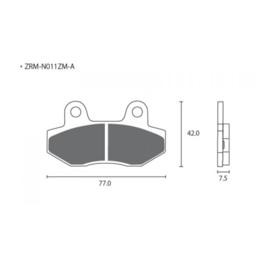 ZCOO N011 EX - 2 COPPIE PASTIGLIE FRENO ANTERIORE